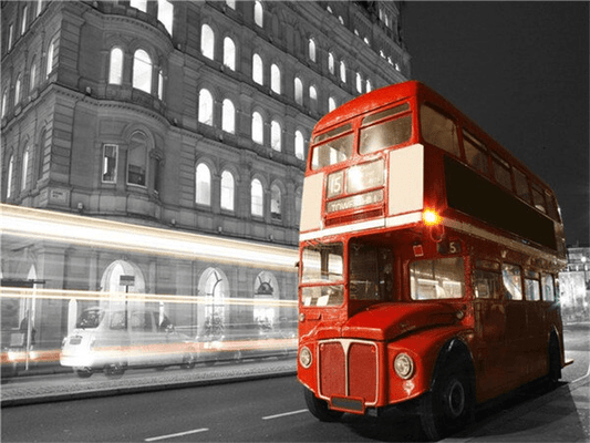 Paint By Numbers | London Vintage Red Bus - Custom Paint By Numbers