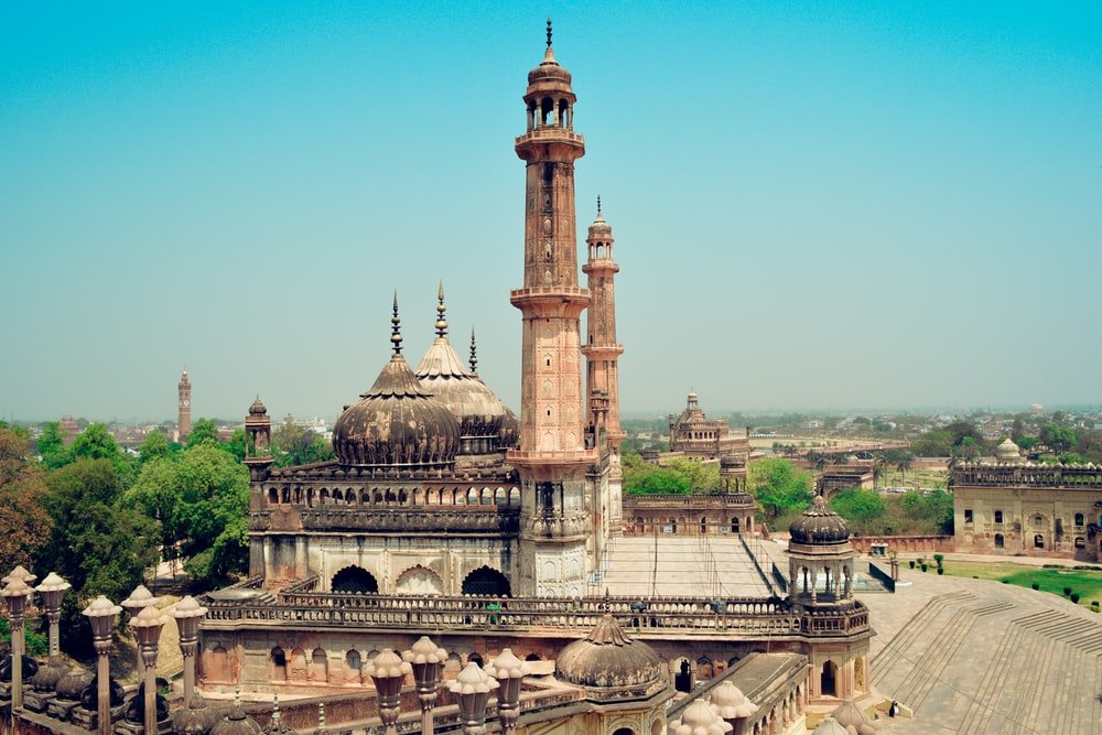 Paint By Numbers | Lucknow - Gray Concrete Mosque - Custom Paint By Numbers