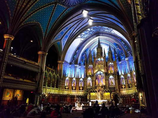 Paint By Numbers | Montréal - People In Cathedral - Custom Paint By Numbers
