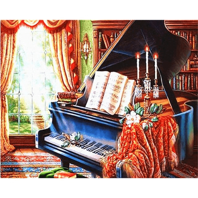 Paint By Numbers | Piano Corner - Custom Paint By Numbers