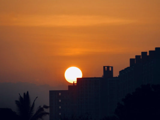 Paint By Numbers | Pune - Silhouette Of Building During Sunset - Custom Paint By Numbers