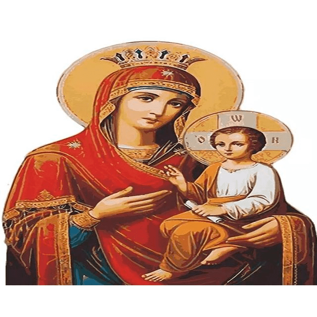 Paint By Numbers | Religious Mother and Child - Custom Paint By Numbers