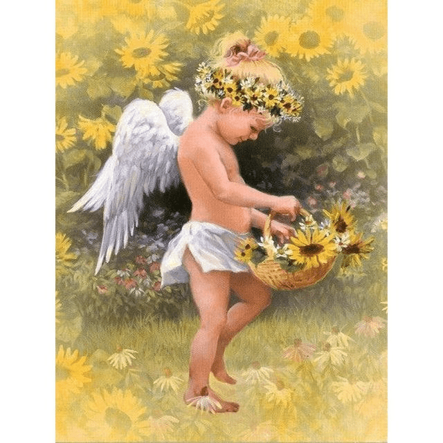 Paint By Numbers | Sunflower Angel - Custom Paint By Numbers