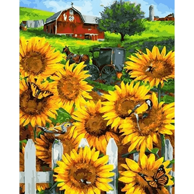 Paint By Numbers | Sunflower Paradise - Custom Paint By Numbers