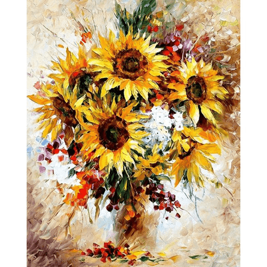 Paint By Numbers | Sunflower Vase - Custom Paint By Numbers