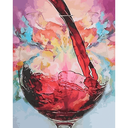 Paint By Numbers | The Art of Wine Abstract - Custom Paint By Numbers