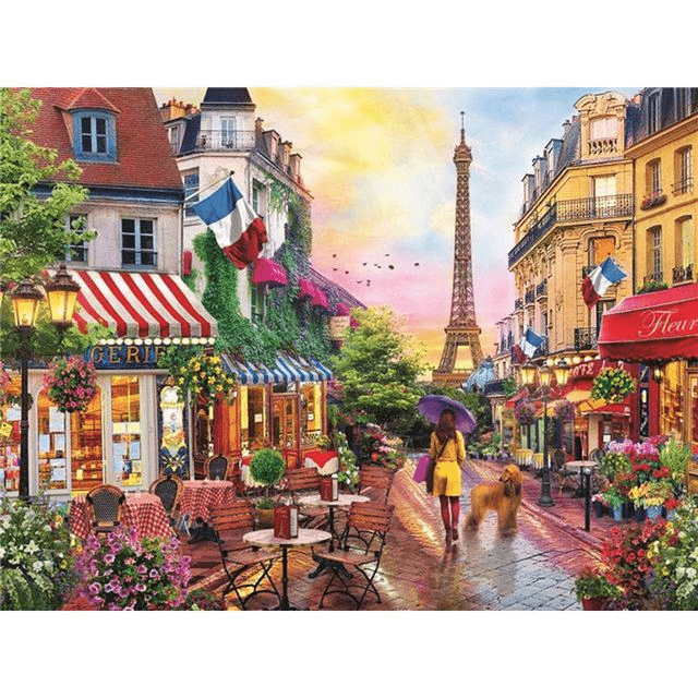 Paint By Numbers | The Old Street in Paris - Custom Paint By Numbers