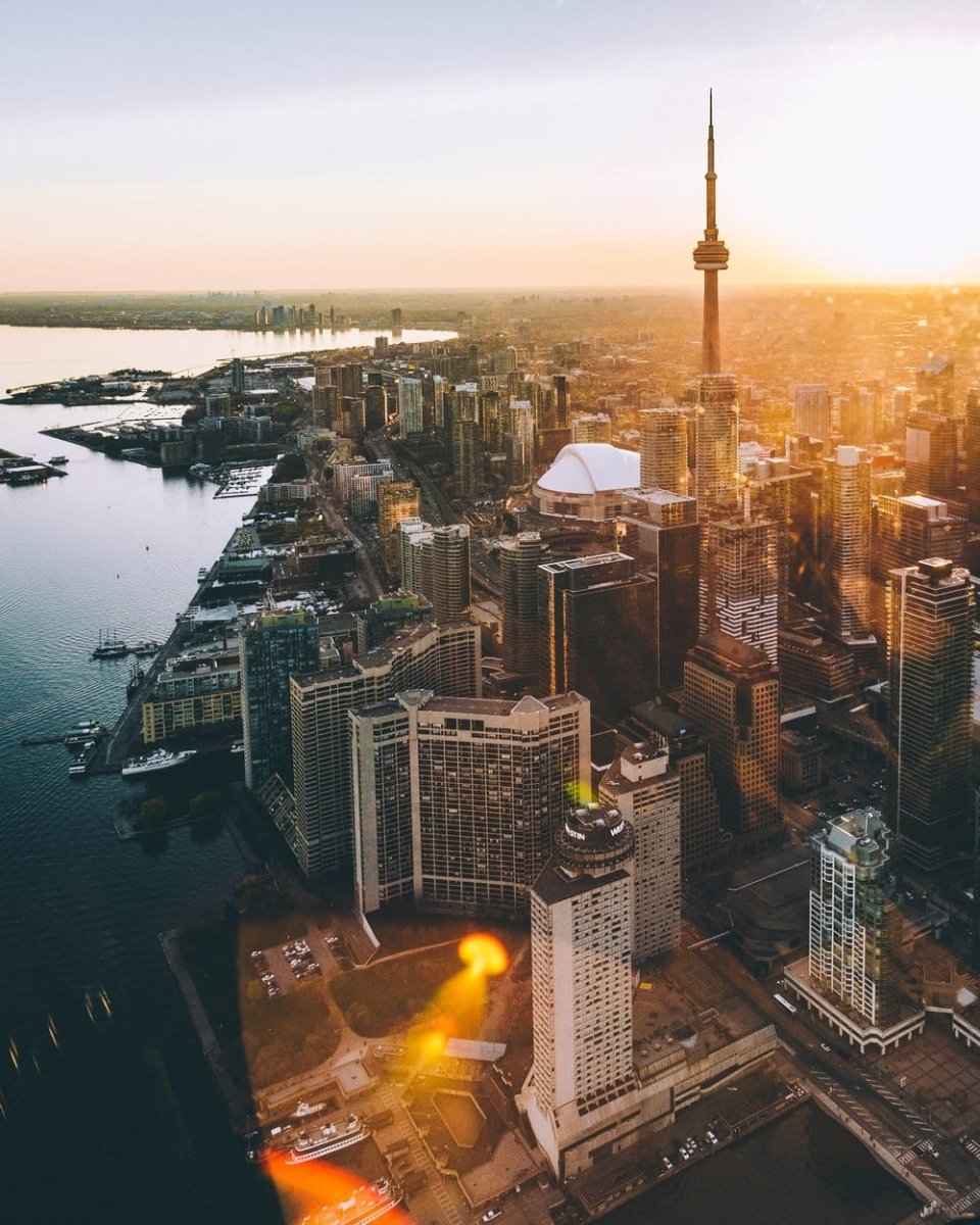 Paint By Numbers | Toronto - Aerial Photo Of City During Golden Hour - Custom Paint By Numbers