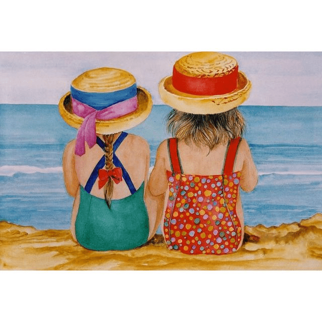 Paint By Numbers | Two Baby Girls Hanging Out - Custom Paint By Numbers