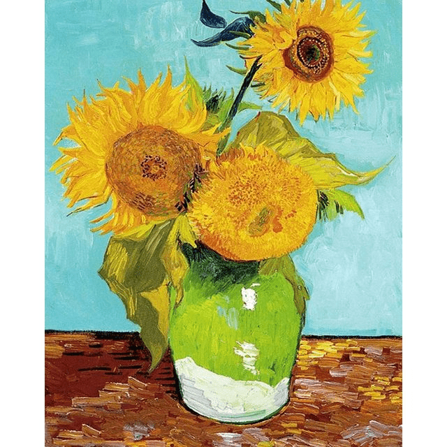 Paint By Numbers | Vincent Van Gogh's Three Sunflowers - Custom Paint By Numbers