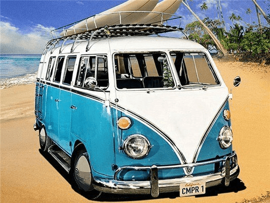 Paint By Numbers | Volkswagen Vintage Bus - Custom Paint By Numbers