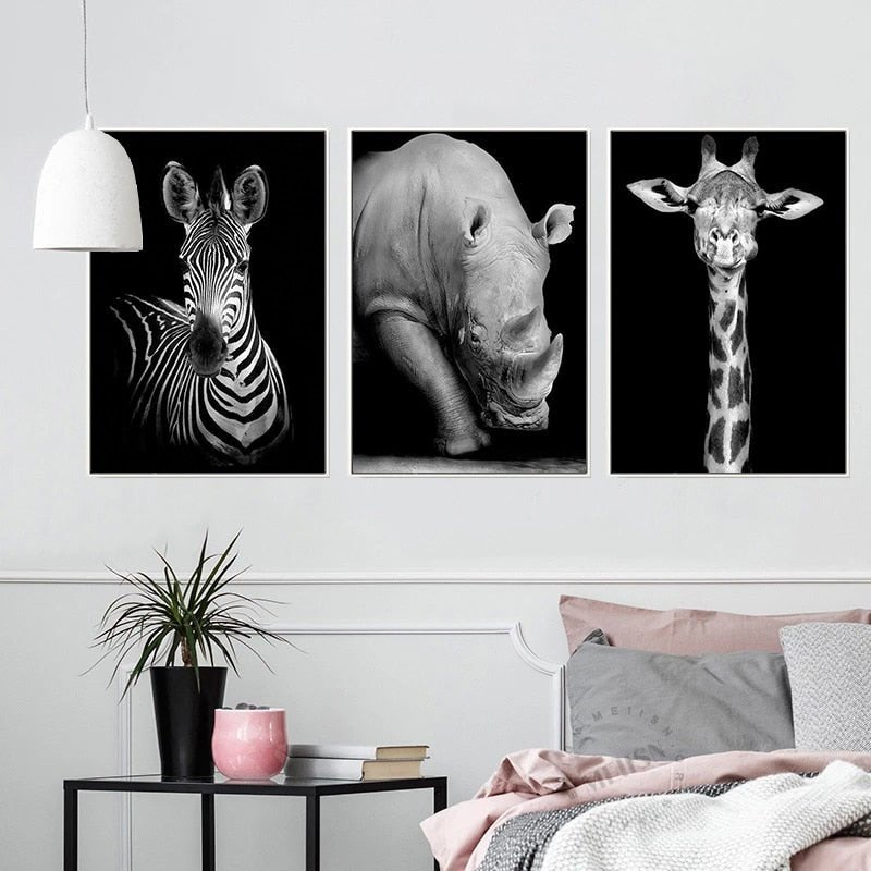 Paint By Numbers Wall Art | Black Zebra - Custom Paint By Numbers