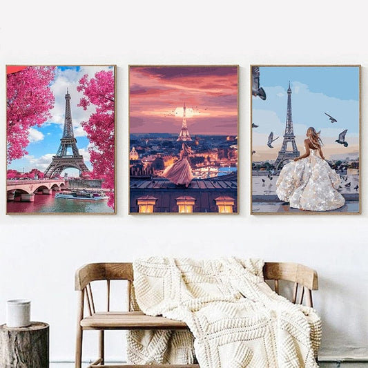 Paint By Numbers Wall Art | Paris - Custom Paint By Numbers