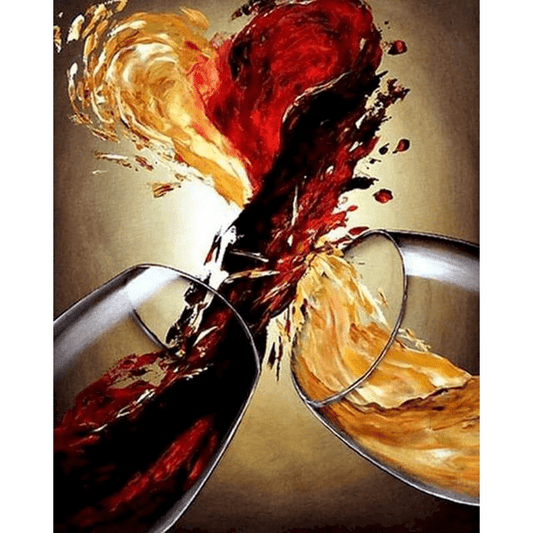 Paint By Numbers | Wine Toast and Splash - Custom Paint By Numbers