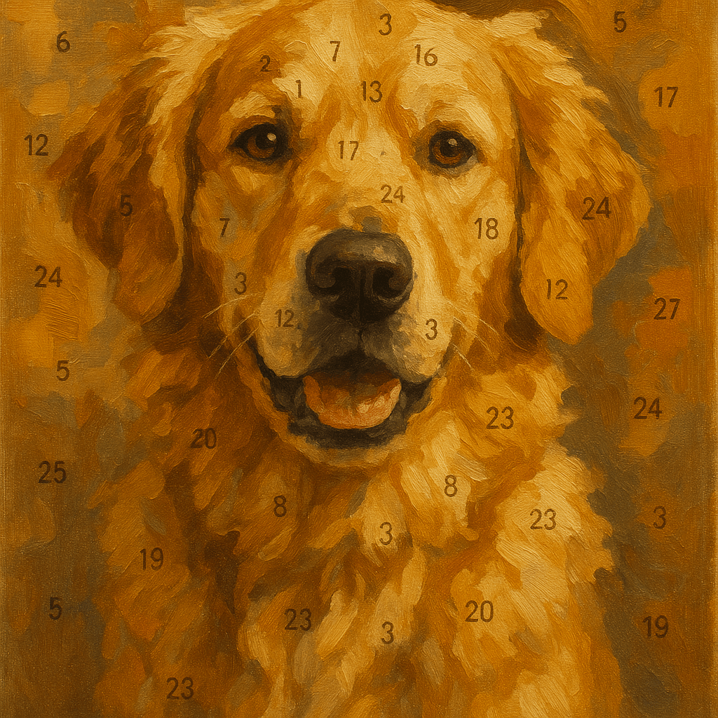 Finished paint by numbers painting